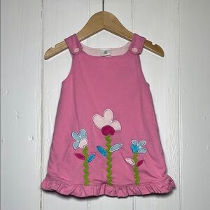 HANNA ANDERSSON VGUC Flower Ric Rac Appliqué Ruffle Dress